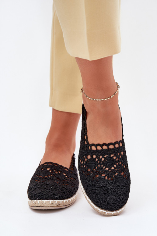pitsilised espadrillid Naiselik mustad Adelira