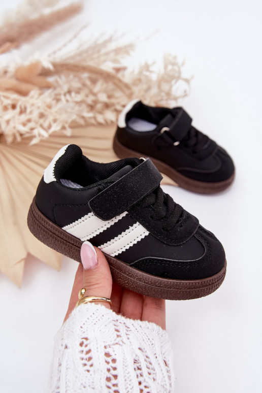 spordijalatsid Sneakers tüüpi jalanõud Laste jalanõud krõpsudega kinnitatav mustad Adelina