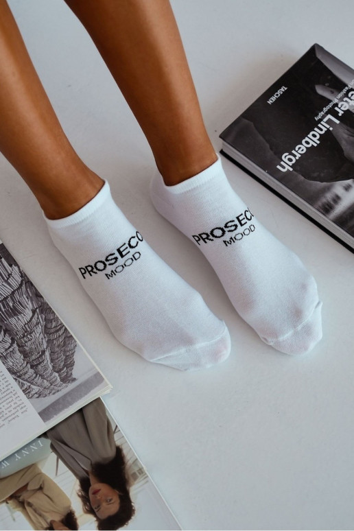 Stopki Naiselik PROSECCO MOOD Valget-mustad