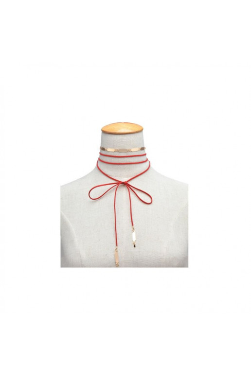 Kaelakee CHOKER OPALIZUJĄCY - Burgundia värvid N493BOR