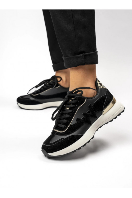 Naiselik Sneakers tüüpi jalanõud WANDA BLACK Miejski Styl z DetalemToLoomade muster