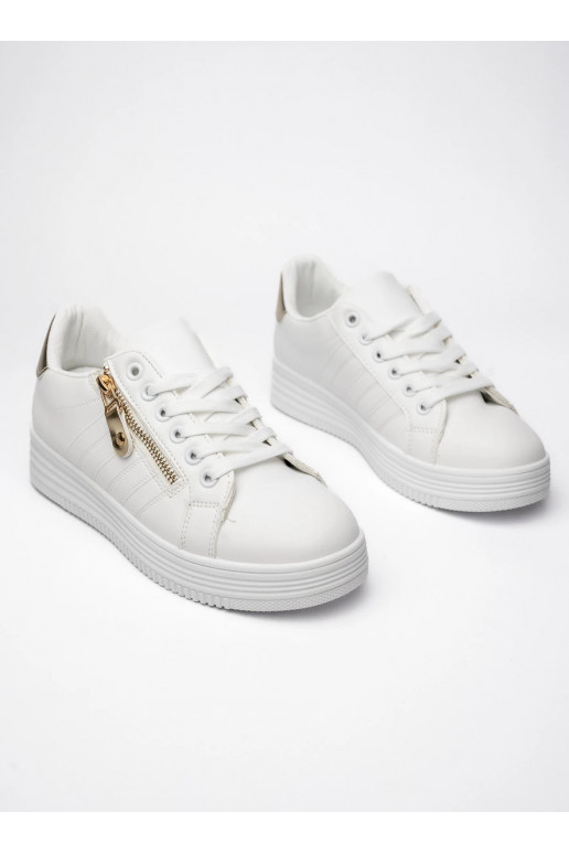 Naiselik Sneakers tüüpi jalanõud ZIPPY GOLD Klassika Biel z Kuldset värvim Akcentem