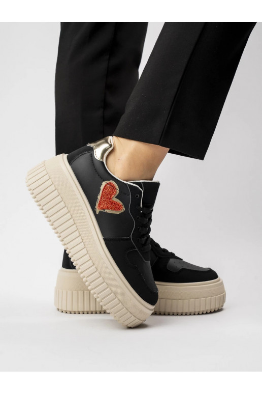 Sneakers südametega Black