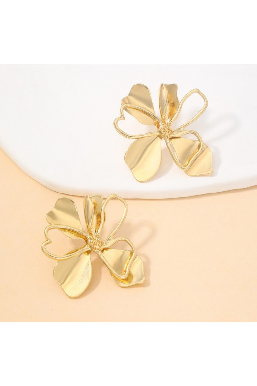 Kõrvarõngad lilledega ja stali  platerowane katta kullaga,  KST3399