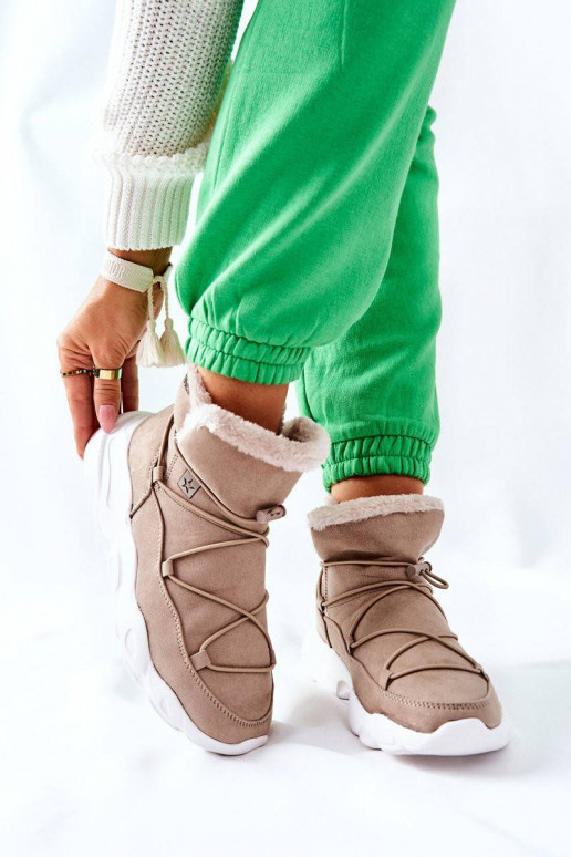 Nööpidega lumesaapad voodriga beeži...