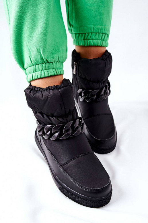 Nööpidega lumesaapad mustad Khariche