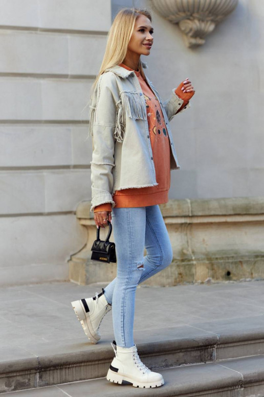 Naiste poolsaapad Elevandiluu värvi...