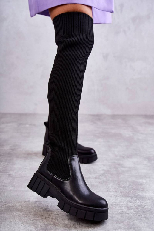 pika säärega saapad säärsaapad mustad...