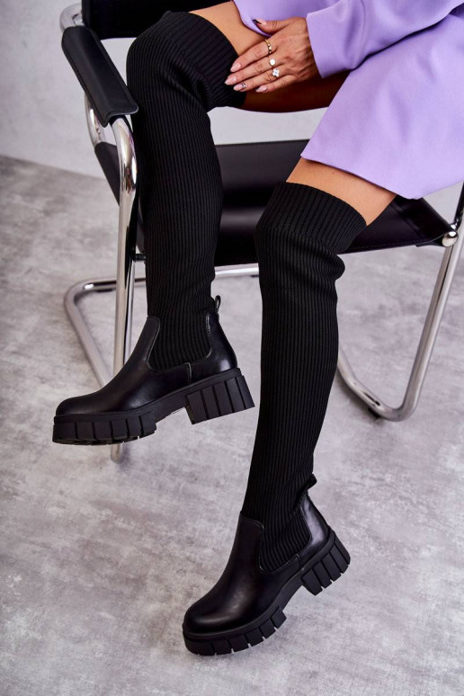 pika säärega saapad säärsaapad mustad...