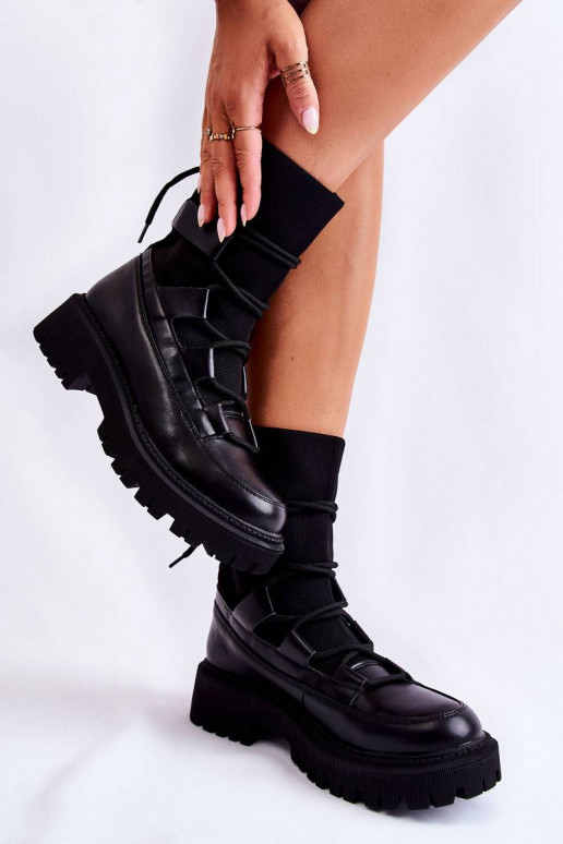 Massiivsed saapad mustad Fallor