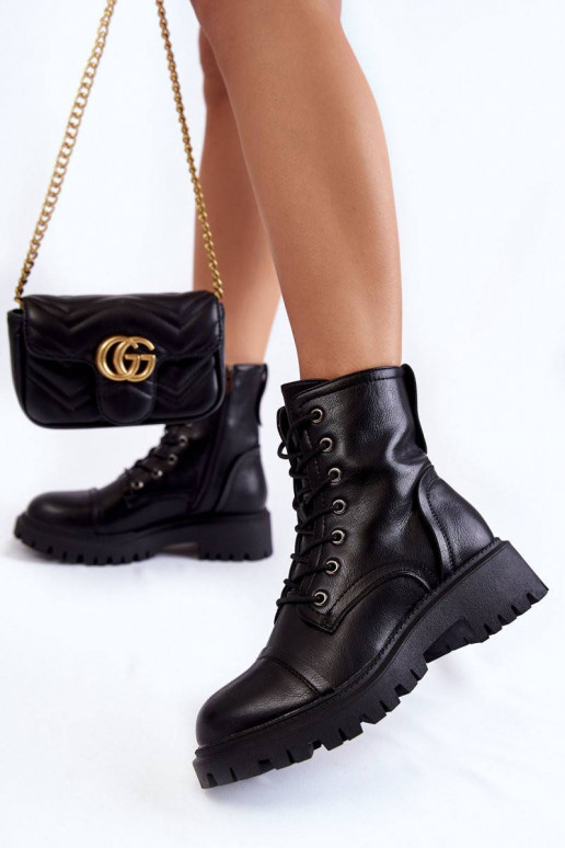 Voodriga Naiste nöörsaapad mustad