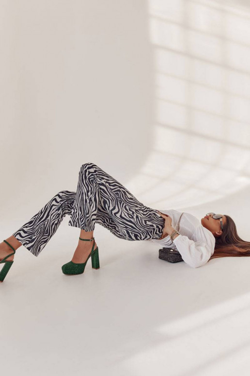 Naistesandaalid Läikivad kõrge jämeda...