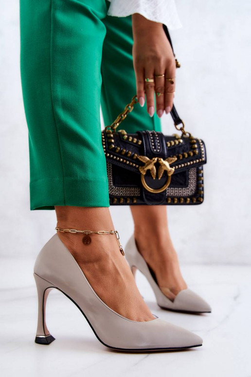 Moekad kõrge kontsaga Halli värvi Tamira