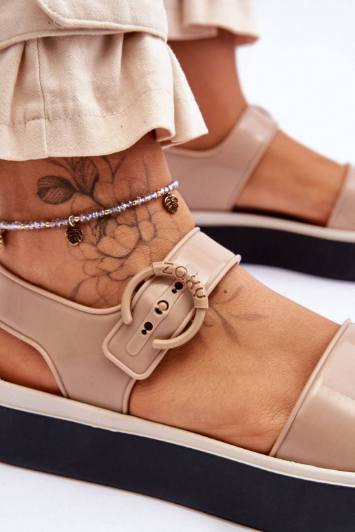 Sandaalid beeži värvi-mustad