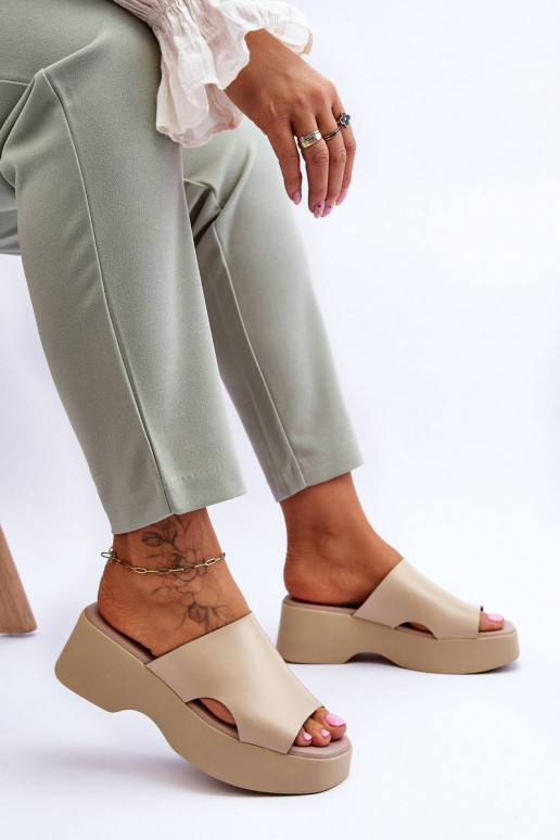 Sussid platvormiga beeži värvi Lucami