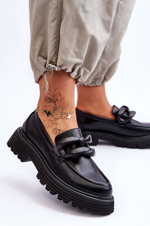 Mokassiinid jalatsid Big Star mustad