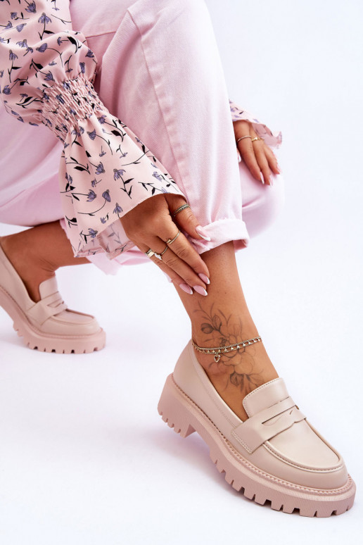 Mokassiinid platvormiga beeži värvi...