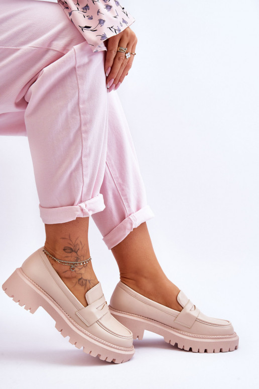 Mokassiinid platvormiga beeži värvi...