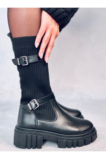 Pika säärega saapad RHEA BLACK