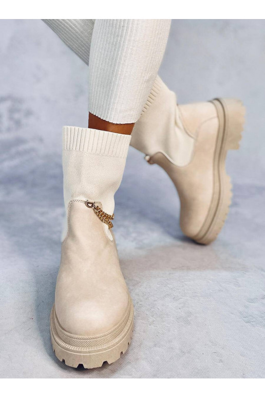 Elastse pealsega saapad JESSE BEIGE Elastse pealsega saapad JESSE BEIGE
