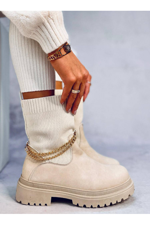 Elastse pealsega saapad JESSE BEIGE Elastse pealsega saapad JESSE BEIGE