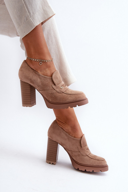 Jalatsid owe kõrge jämeda kontsaga...