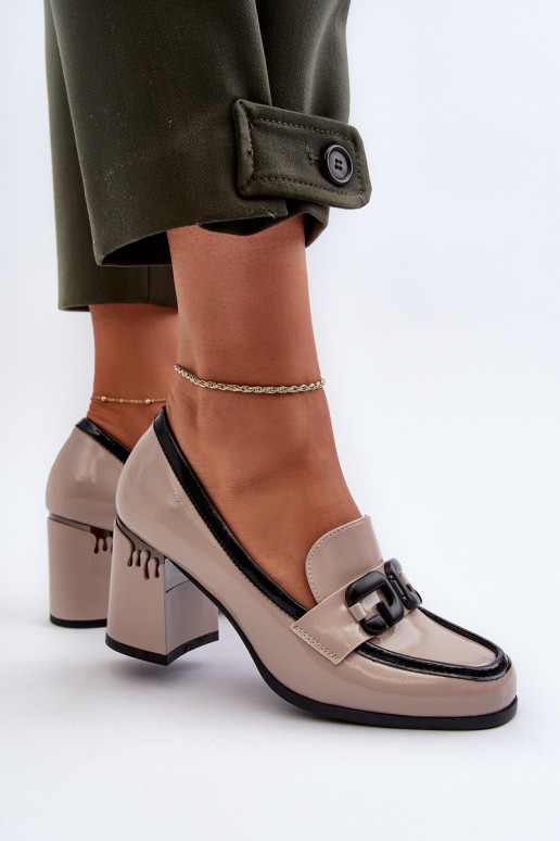 Jalatsid kõrge jämeda kontsaga Laque...