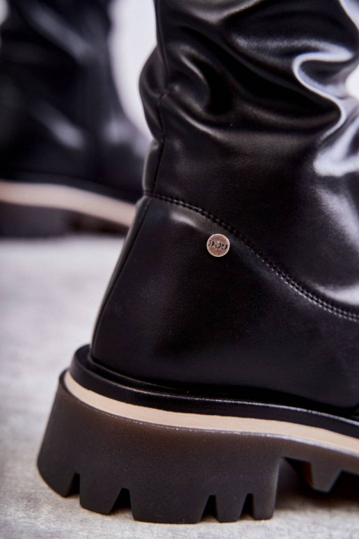 pika säärega saapad GOE KK2N4024 mustad