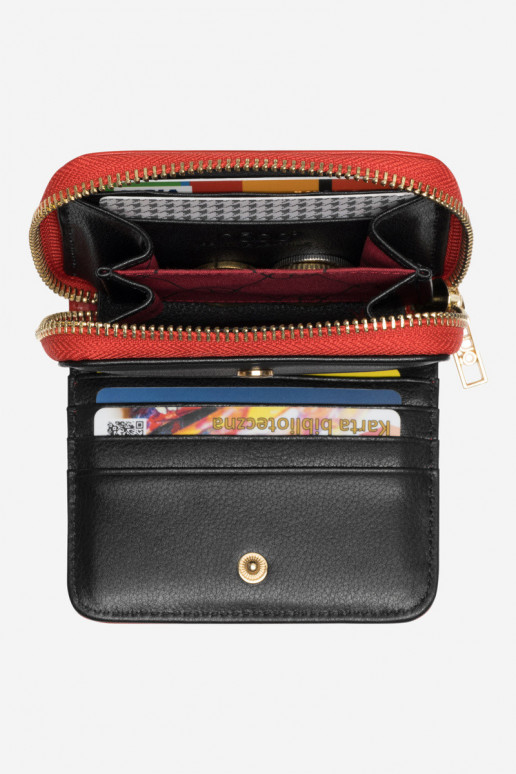 Naiste rahakott naturaalsest punasest...