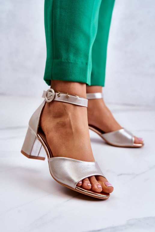 Naistesandaalid kõrge jämeda kontsaga...