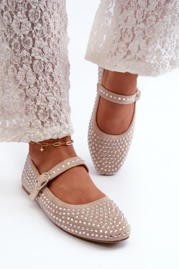 Kunstsuede ballerina kingad...
