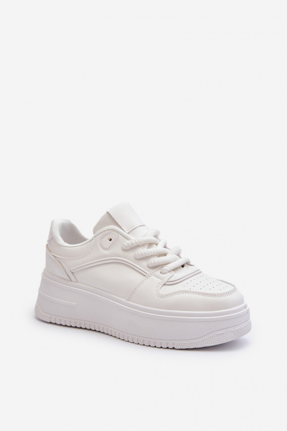Valged platvormiga sneakers eko nahast Vhisper