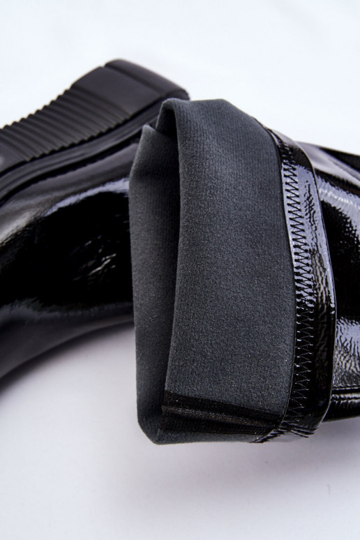 Laque pika säärega saapad platvormiga...