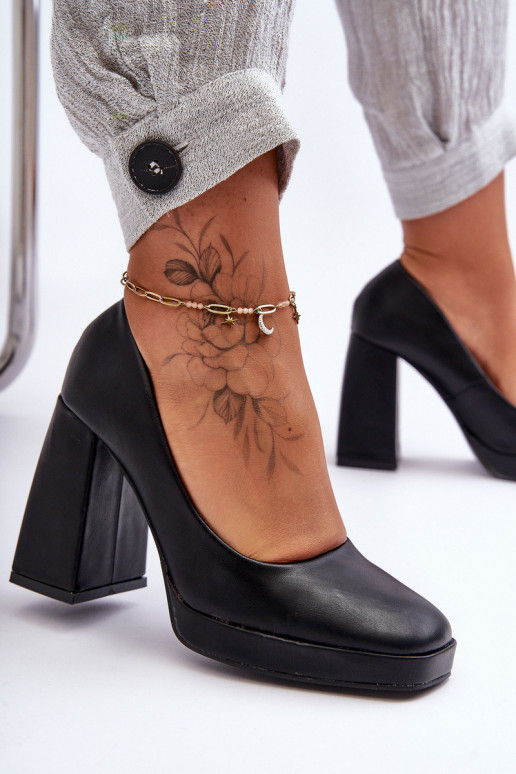 Laia kontsaga kingad musta värvi Rosalia