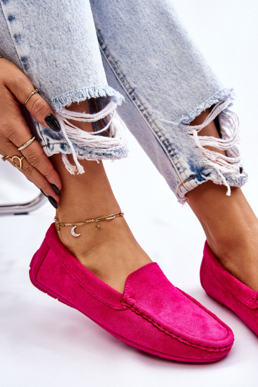 Naiste roosad seemisnahast mokasiinid...