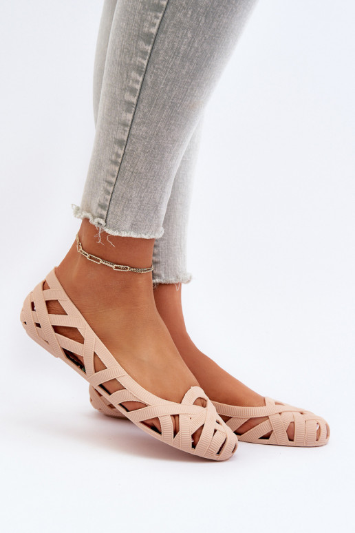 Nude värvi kummist ballerinad Salam