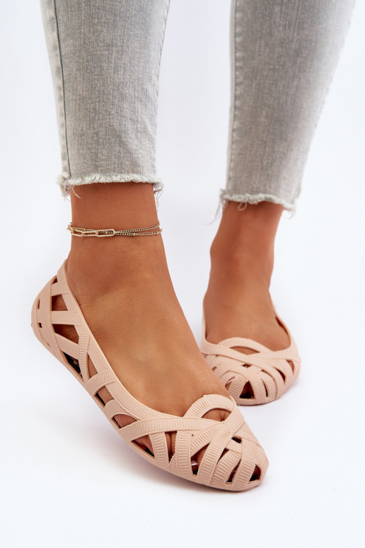 Nude värvi kummist ballerinad Salam