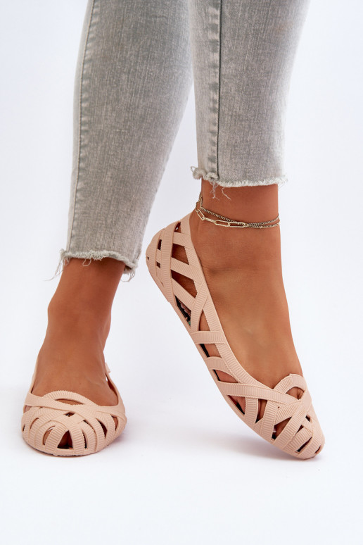 Nude värvi kummist ballerinad Salam