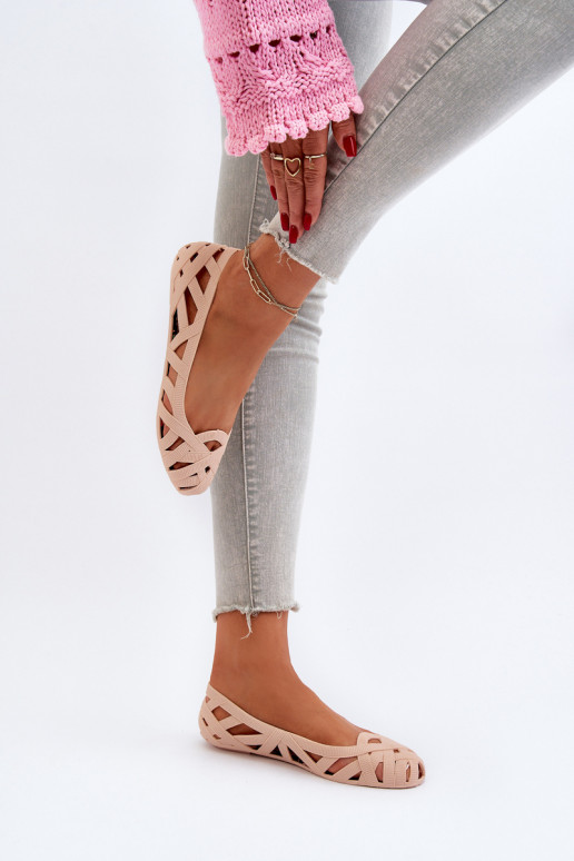 Nude värvi kummist ballerinad Salam