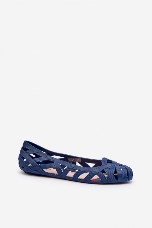 Kummist ballerinad tumesinise värvi Salam