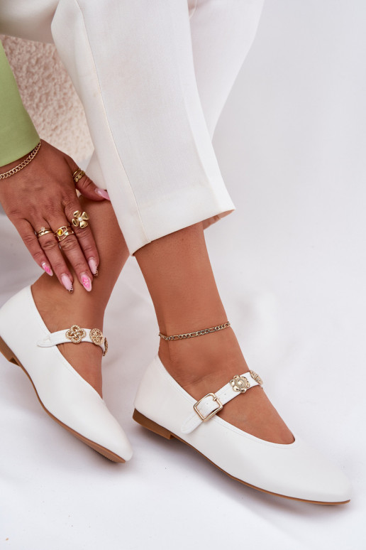 Naiste ballerinad rihmade ja kuldsete...