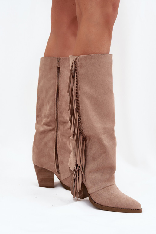 Liiva värv cowboy-stiilis naiste...