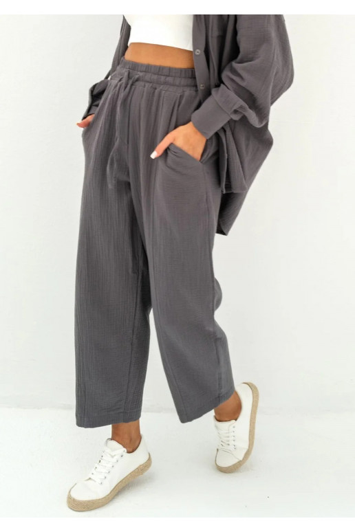 Graphite muslin jogger pants Graphite muslin jogger pants