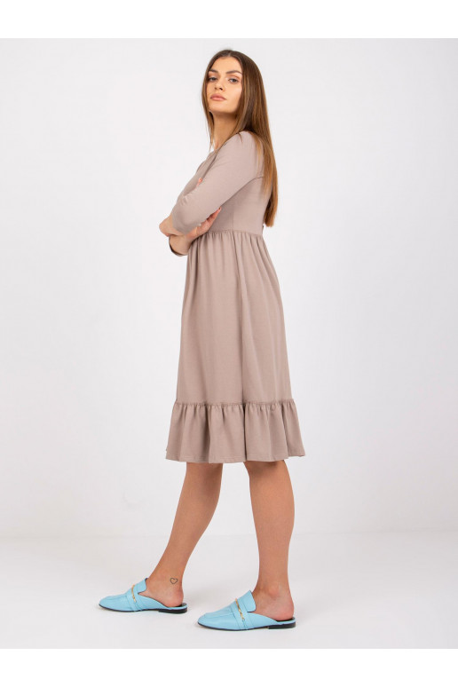 Tumebeež puuvillane voldiga kleit...