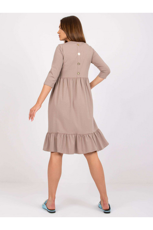 Tumebeež puuvillane voldiga kleit...