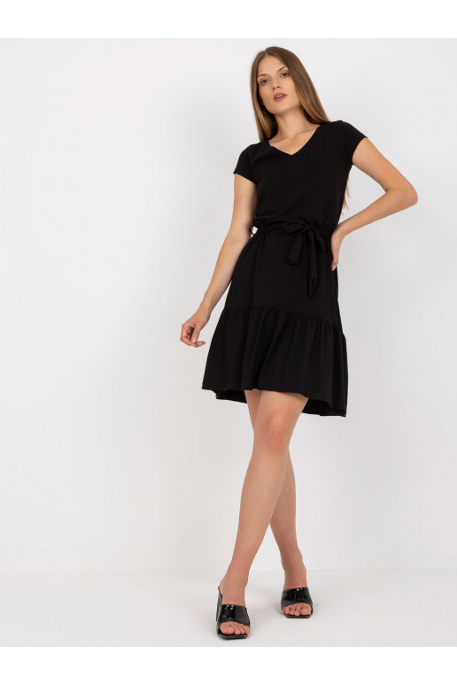 Must puuvillane põhikleit lipsuga RUE...