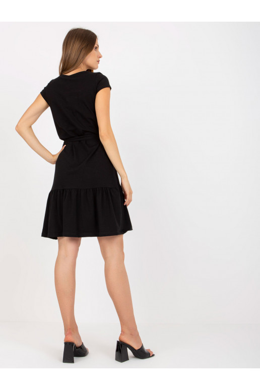 Must puuvillane põhikleit lipsuga RUE...