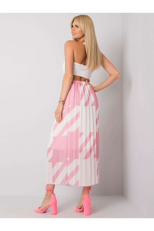 Roosa plisseeritud Maxi seelik Isidora