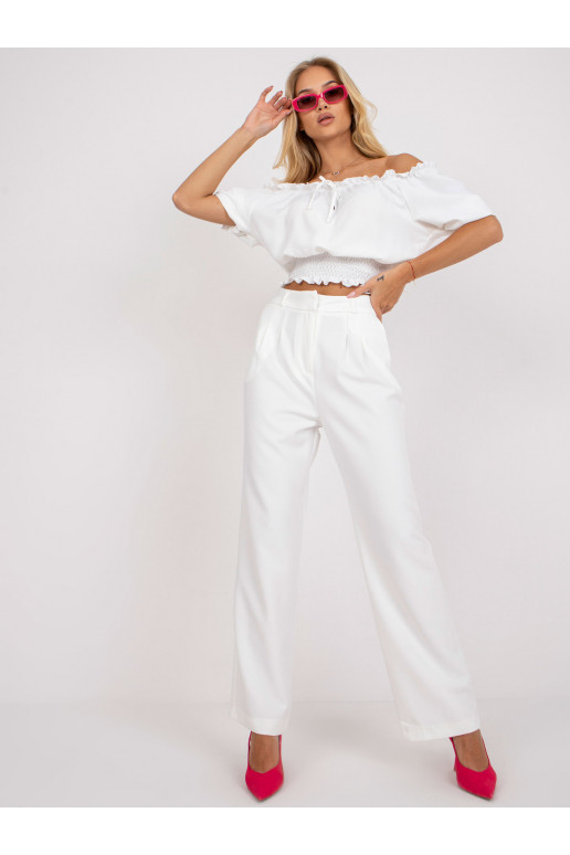 Valged laiad püksid RUE PARIS