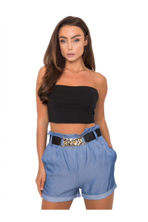 Sinised lühikesed püksid triibuga...